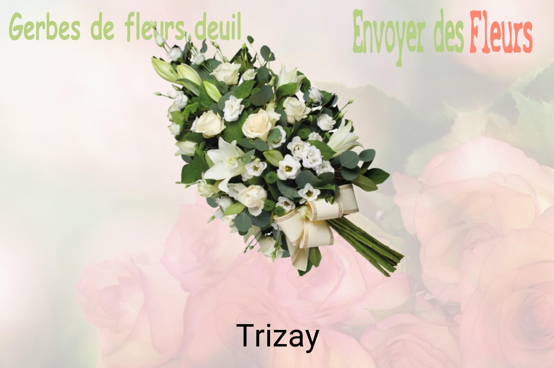 Gerbe de fleurs de deuil livrée à Trizay